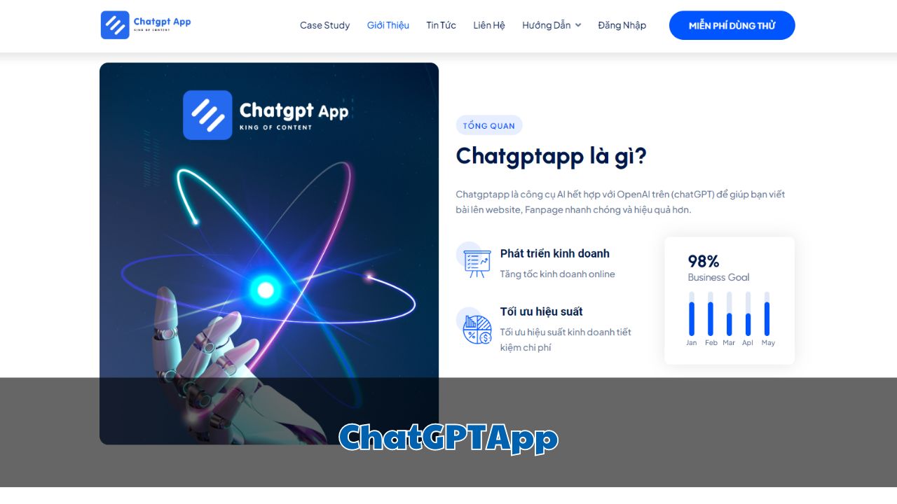 ChatGPTApp - Ứng dụng hỗ trợ giúp bạn tạo bài viết chuẩn SEO